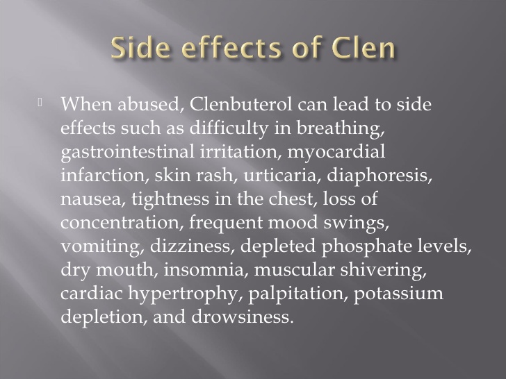 Clenbuterol Side Effects